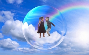子供と虹と約束